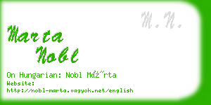 marta nobl business card